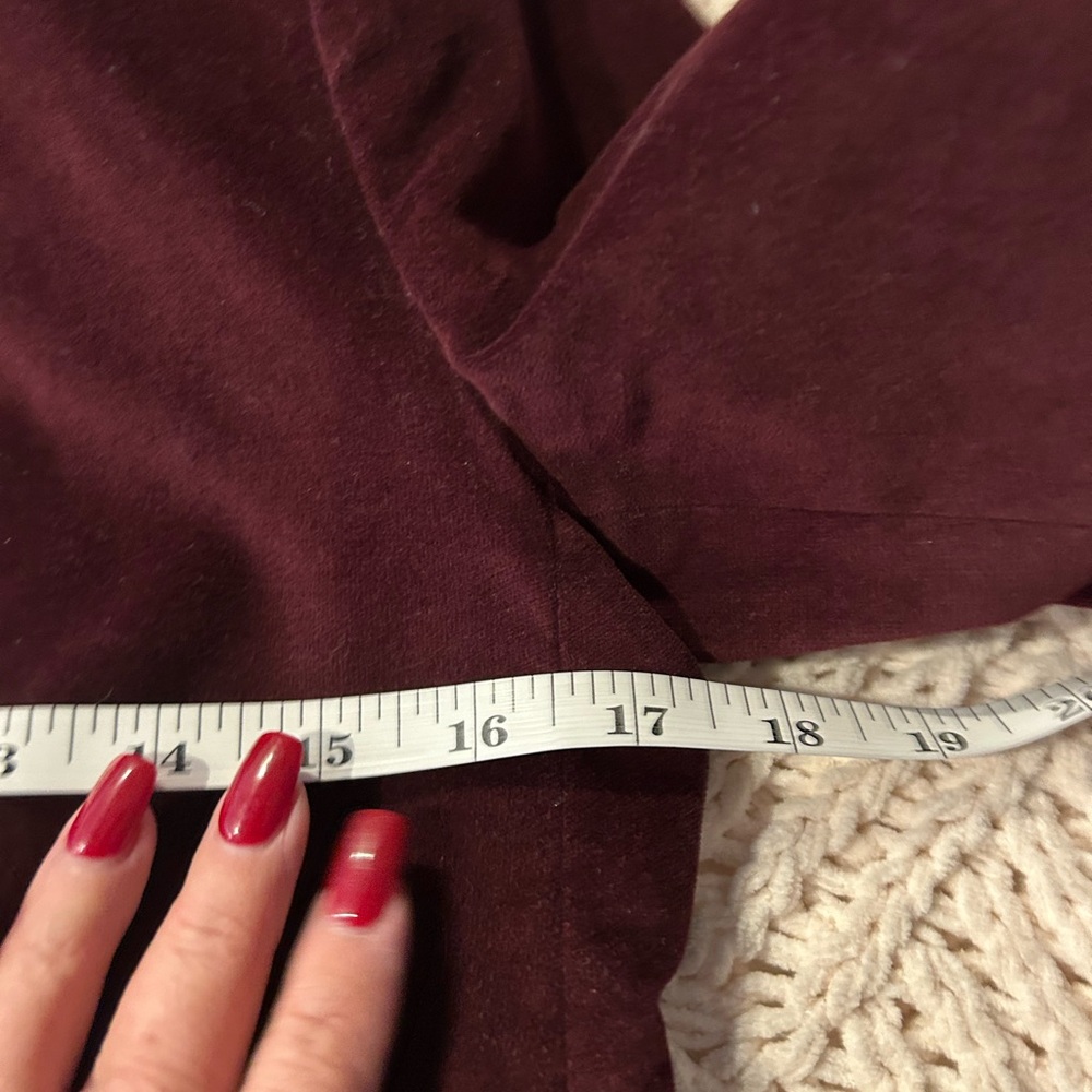 Banana Republic Velvet Blazer Deep Burgundy with Elbow Patches 🆕 - Picture 9 of 11